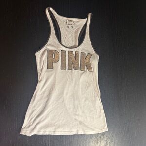 PINK Sequins Racerback Tank Top